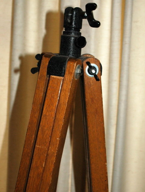 Oak Wood Tripod , Vintage with a Mount Mechanism * PRICE REDUCED !**
