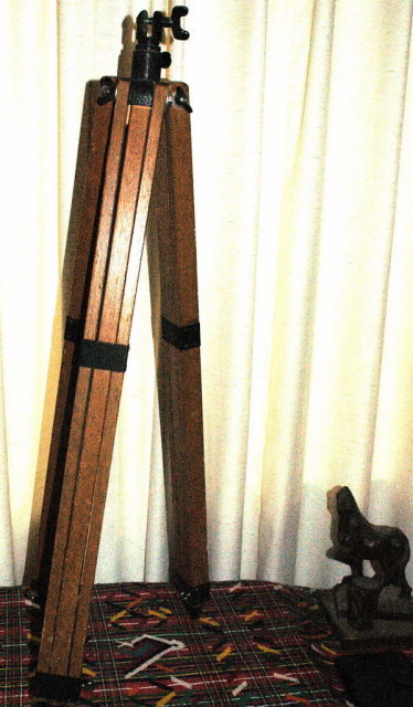 Oak Wood Tripod , Vintage with a Mount Mechanism * PRICE REDUCED !**
