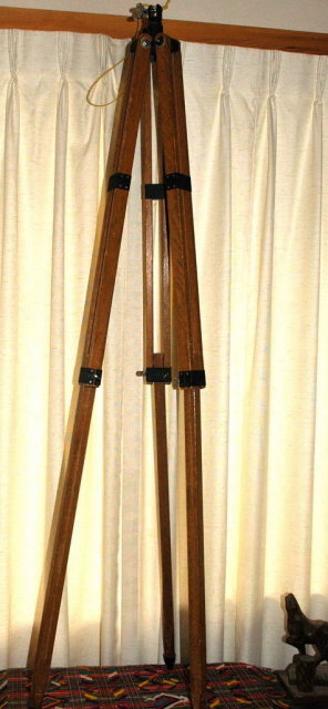 Oak Wood Tripod , Vintage with a Mount Mechanism * PRICE REDUCED !**