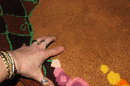 Vintage Hand Made Wool Hooked Rug Thick Plush High Pile