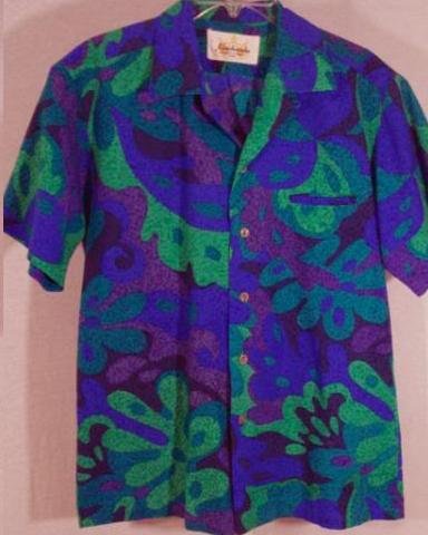 Hawaiian Kamehameha Barkcloth 1960's Vintage Authentic Wild Psychedelics !