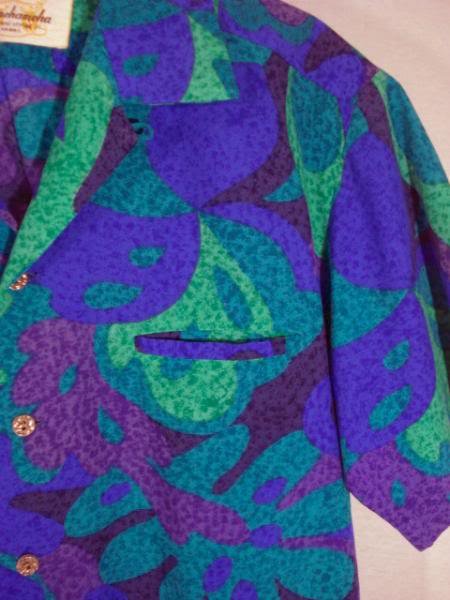 Hawaiian Kamehameha Barkcloth 1960's Vintage Authentic Wild Psychedelics !