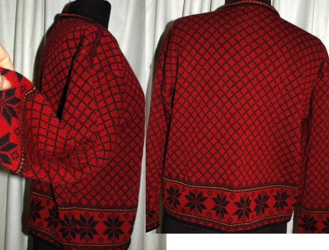 Norwegian Cardigan Sweater, Norsk Wear, 100% fine wool Ladies Small