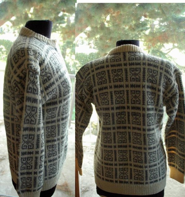 Husfliden Steinkjer Norwegian Cardigan sweater hand made in Norway 100% wool