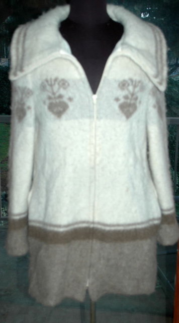VAKA Saudarkroki Icelandic Wool Cardigan Sweater Coat Jacket Size XL