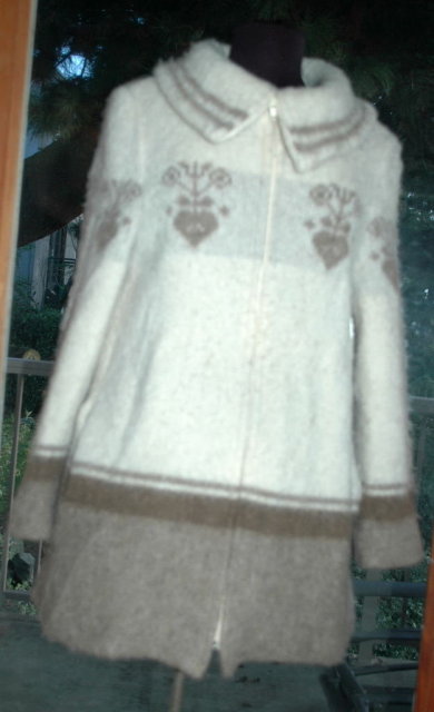VAKA Saudarkroki Icelandic Wool Cardigan Sweater Coat Jacket Size XL