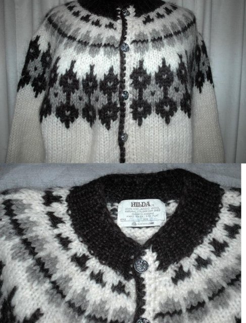 Hilda LTD. Icelandic Wool Cardigan Sweater Men's XL