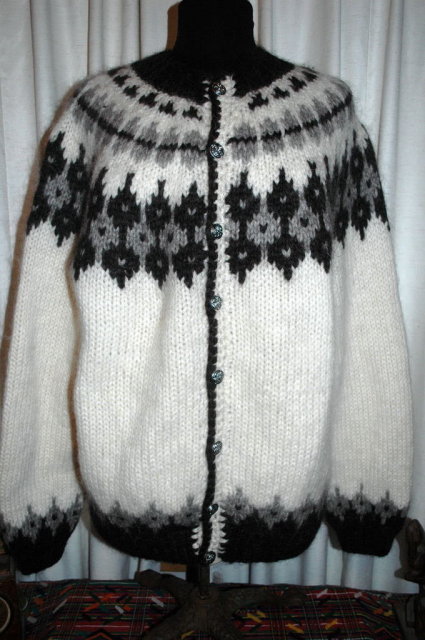 Hilda LTD. Icelandic Wool Cardigan Sweater Men's XL
