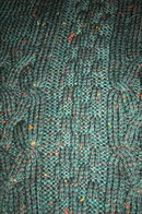 Peacock Green Flecked Irish Fisherman's Sweater Made in Ireland size Large * PRICE REDUCED !*