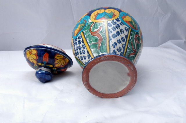 MexicanTalavera Pottery Lidded Urn