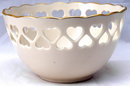 LENOX Porcelain Pierced Hearts Bowl with Rose Inside