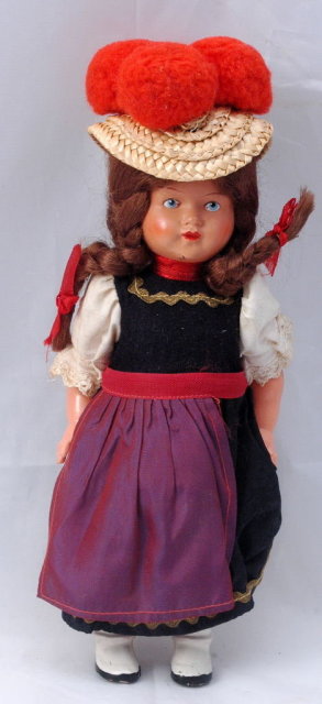 Little German Doll Wind Up Dancing Girl 9