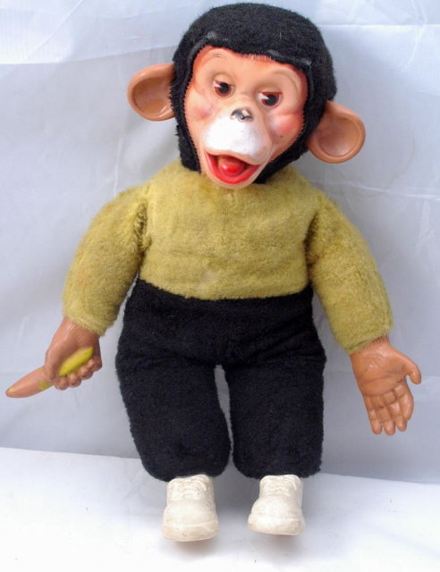 Rubber Face Chimpanzee Mohair Doll Zippy Straw Stuffed