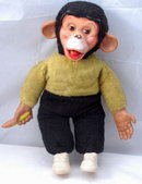Rubber Face Chimpanzee Mohair Doll Zippy Straw Stuffed
