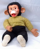 Rubber Face Chimpanzee Mohair Doll Zippy Straw Stuffed