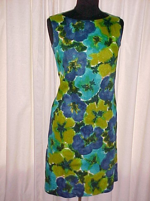 Hawaiian Sleeveless SHEATH Dress, Made in Hawaii, Andrade, 1960's