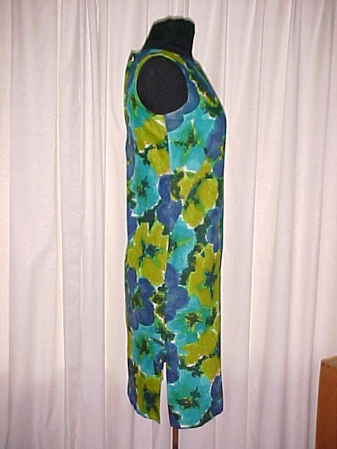 Hawaiian Sleeveless SHEATH Dress, Made in Hawaii, Andrade, 1960's