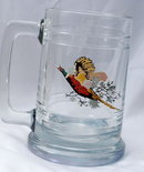 2 Hunting Wilderness Scene Glass Beer Steins