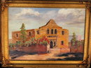 New Mexico Adobe Church , Oil Painting Signed M. Ericson 1958