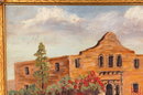 New Mexico Adobe Church , Oil Painting Signed M. Ericson 1958