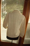 Vintage Irish Fisherman's Aran Knit Sweater by Mairtin Standun with Shawl colar