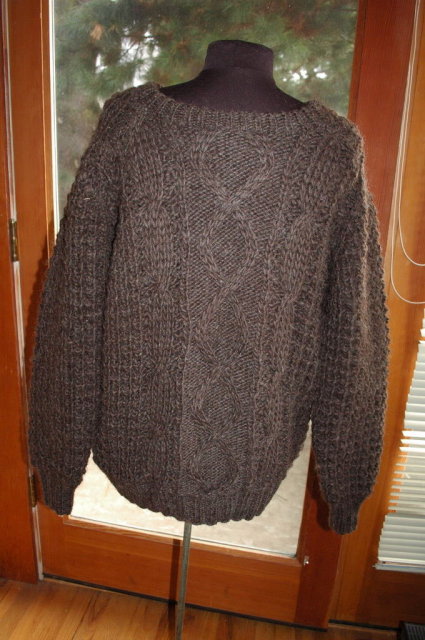 Brown Orvis Cable Knit -Irish Fisherman Sweater size 44