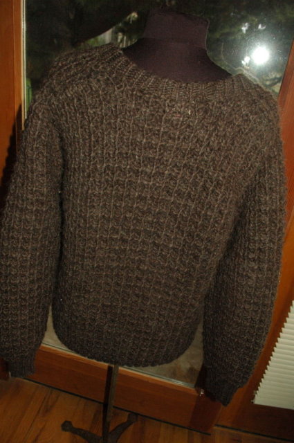 Brown Orvis Cable Knit -Irish Fisherman Sweater size 44