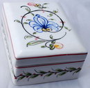 Hand painted Portuguese Porcelain Box, signed numbered Anfora Agueda
