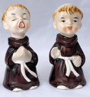 Old Monk Salt & Pepper Shakers (skinny Monks)
