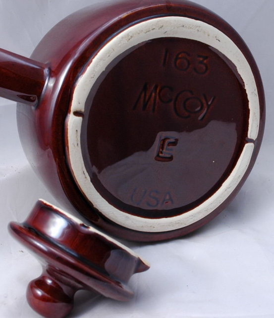 Old McCoy Brown Drip Glaze Teapot