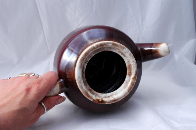 Old McCoy Brown Drip Glaze Teapot