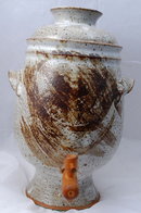 Stoneware Pedestal Iced Tea Dispenser Hand Crafted Pottery Retro Pottery **PRICE REDUCTION**!