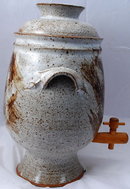 Stoneware Pedestal Iced Tea Dispenser Hand Crafted Pottery Retro Pottery **PRICE REDUCTION**!