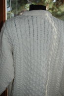 Cladurknit Irish Fisherman Traditional Aran Cable Knit Wool Sweater SZ L