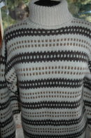 Norwegian Natural Wool Hand-knit Pull Over Sweater Euro Size 54