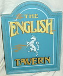 The English Tavern Wooden Sign