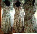 Beautiful Couture Cherry Pattern Dress feminine southern beauty vintage dress **PRICE REDUCED!**.