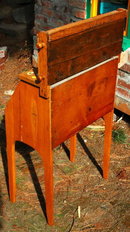 Oak Child's Slant Front Desk with drawer & etc
