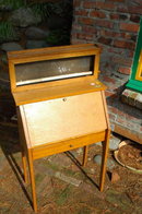 Oak Child's Slant Front Desk with drawer & etc