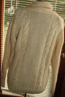 Cable Knit Shawl Collar Cardigan Sweater- 100% Wool Vintage Hastings