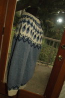 Slate Blue Icelandic Wool Sweater Large