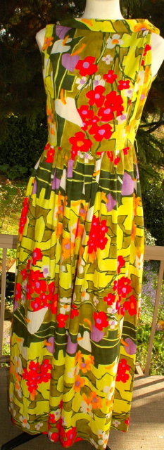 Vintage Dress, Marjorie Hamilton, Vancouver, culottes pant dress, 60's