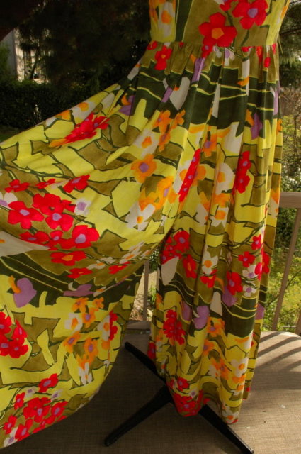 Vintage Dress, Marjorie Hamilton, Vancouver, culottes pant dress, 60's
