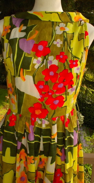 Vintage Dress, Marjorie Hamilton, Vancouver, culottes pant dress, 60's