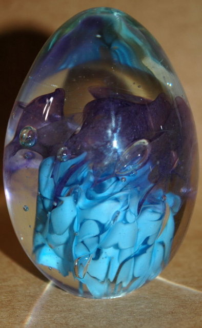 Mount Saint Helen's Paperweight Signed, dated.