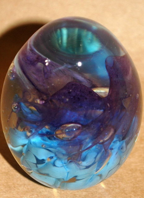 Mount Saint Helen's Paperweight Signed, dated.