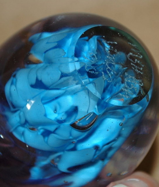 Mount Saint Helen's Paperweight Signed, dated.