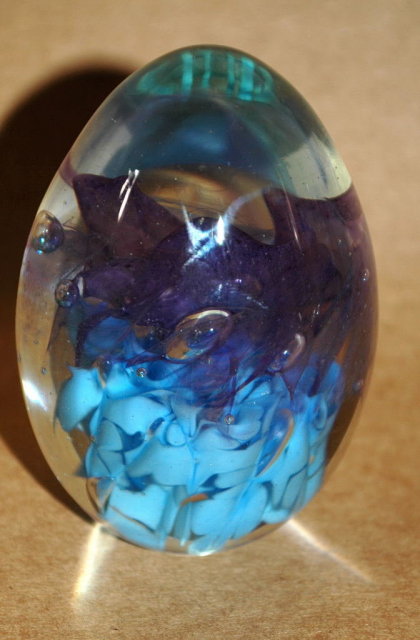 Mount Saint Helen's Paperweight Signed, dated.