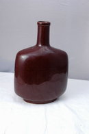 Brown Stoneware Ceramic Bottle Flask