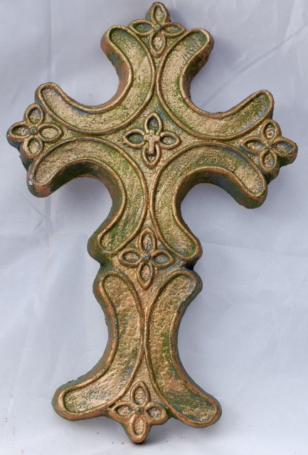 Plaster Cross Wall Plaque Decor* PRICE REDUCED !*